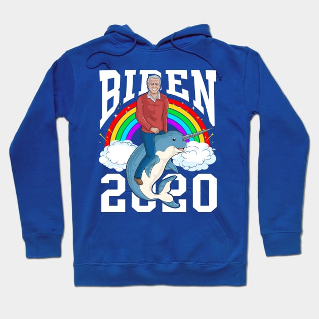 Joe Biden 2020 Election Narwhal Democrat Hoodie by E